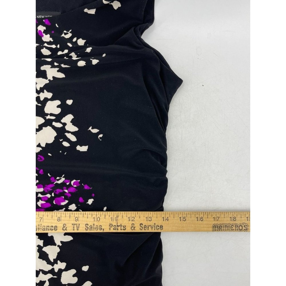 Jones New York Women's Black Sleeveless Color Splash Party Cocktail Dress Sz 6 - Picture 10 of 13